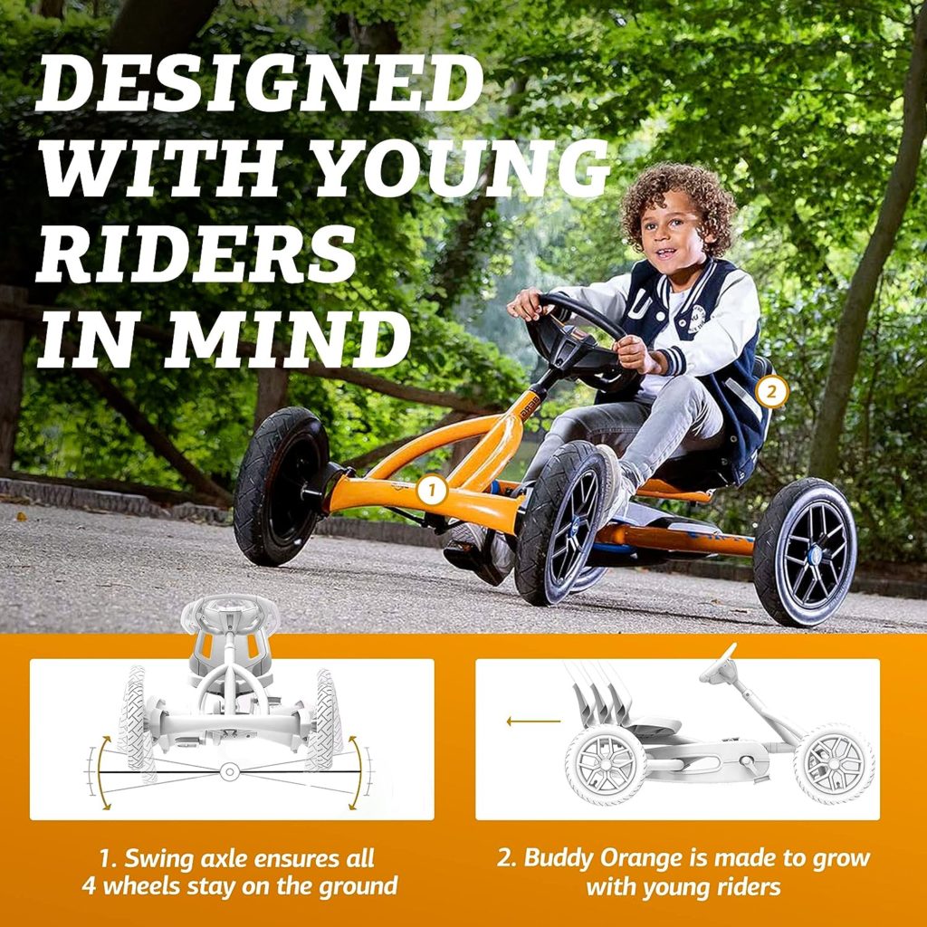 Berg Toys - Buddy B-Orange Pedal Go Kart - Go Kart - Go Cart for Kids - Pedal Car Outdoor Toys for Children Ages 3-8 - Ride On-Toy - BFR System - Adjustable Seat - Pedal Kart for Kids Berg Toys - Buddy B-Orange Pedal Go Kart - Go Kart - Go Cart for Kids - Pedal Car Outdoor Toys for Children Ages 3-8 - Ride On-Toy - BFR System - Adjustable Seat - Pedal Kart for Kids