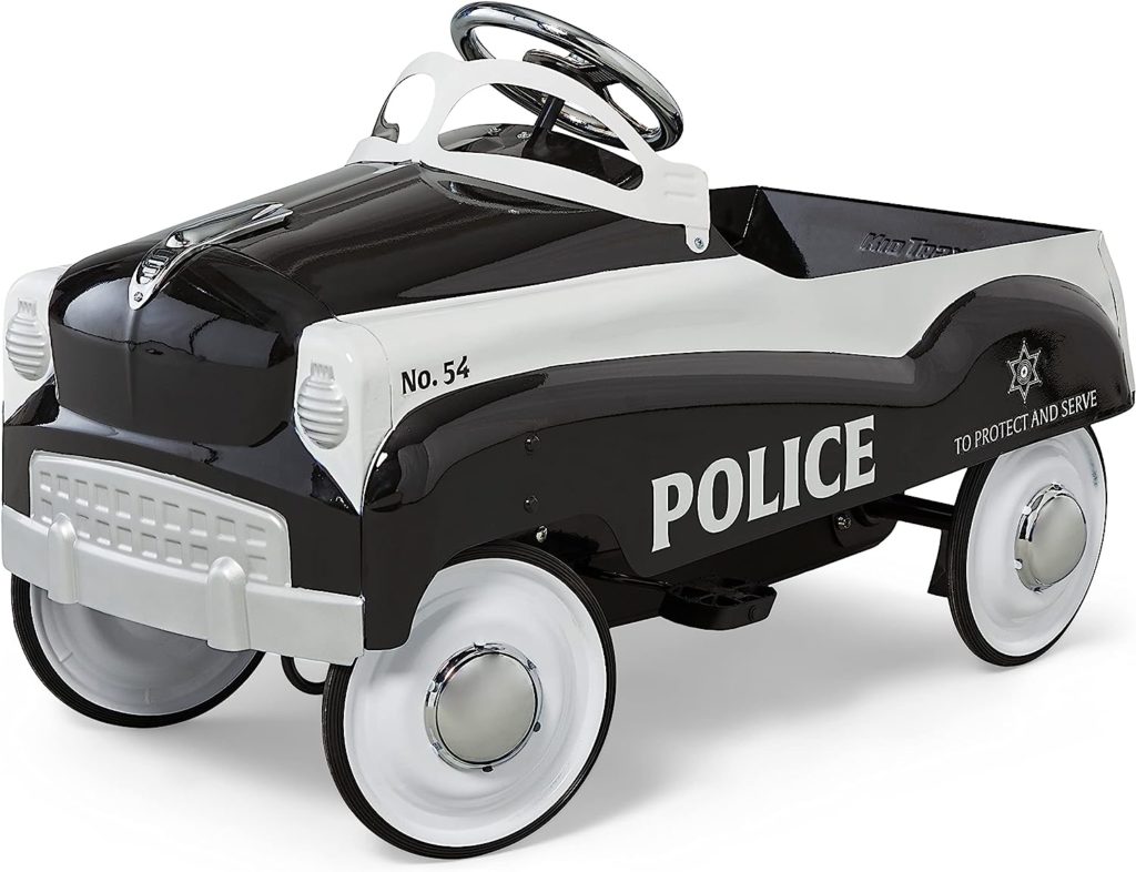 Kid Trax Toddler Classic Pedal Car, Kids 3-5 Years Old, Max Weight 59 lbs, Durable Steel, Police Car Kid Trax Toddler Classic Pedal Car, Kids 3-5 Years Old, Max Weight 59 lbs, Durable Steel, Police Car