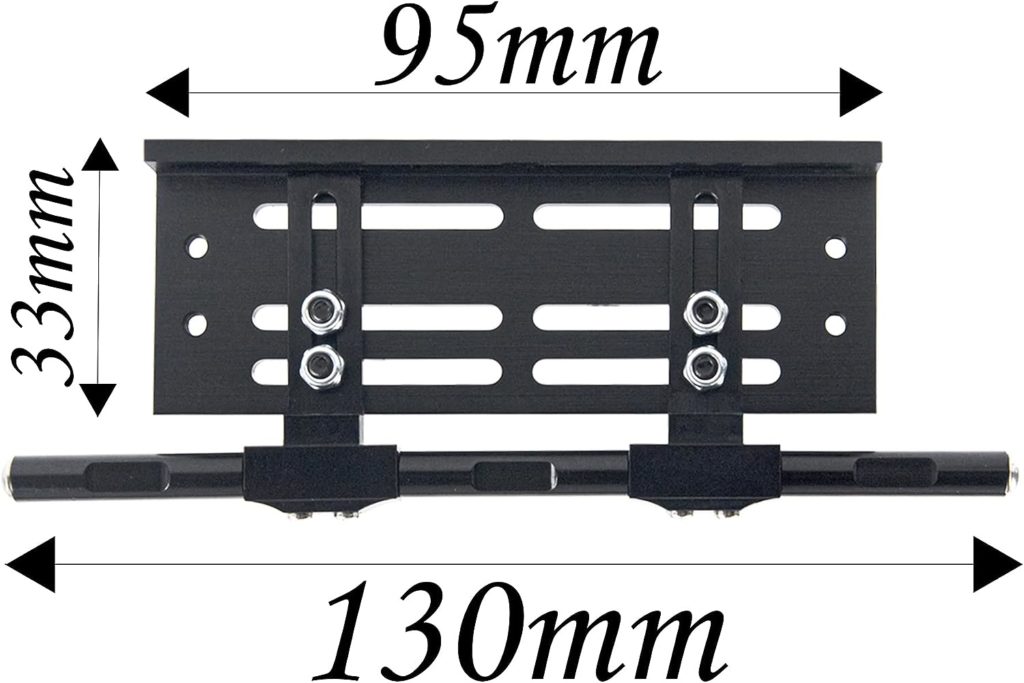 Vgoohobby Metal Side Pedal Step Foot-Plate Pedal Adjustable Running Board Compatible with Traxxas TRX4 Defender SCX10 III AX103007 90046 D90 D110 1/10 RC Crawler Car
