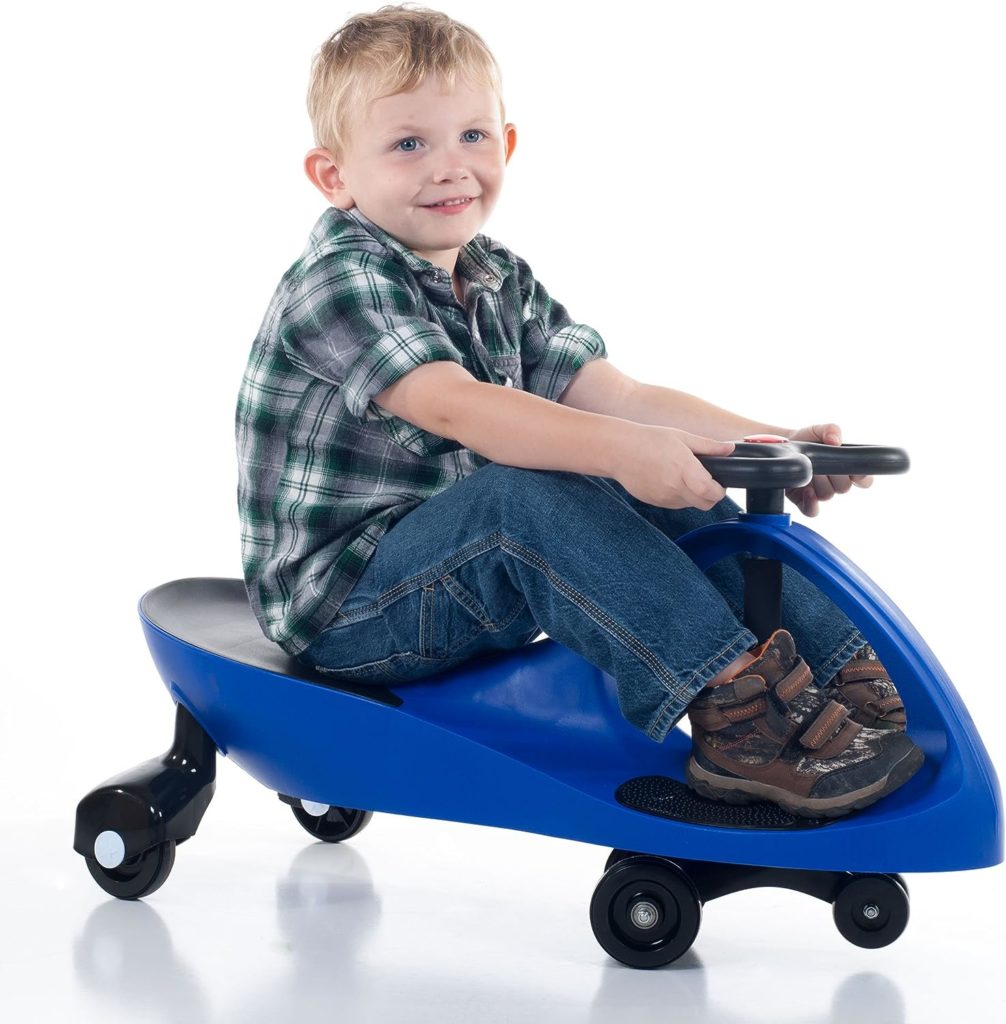 Wiggle Car Ride On Toy – No Batteries, Gears or Pedals – Twist, Swivel, Go – Outdoor Ride Ons for Kids 3 Years and Up by Lil’ Rider (Blue) 30L x 13.5W x 16H